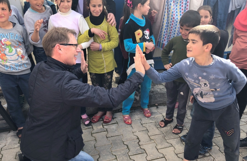 David Morris MP with Syrian Refugee Children 