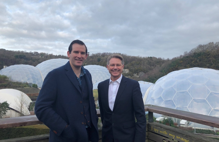 David Morris MP and David Harland at the Eden Porject Cornwall 