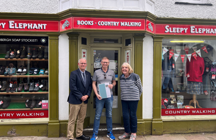 David with Carole Nelson and Steve Ewence in Sedbergh 