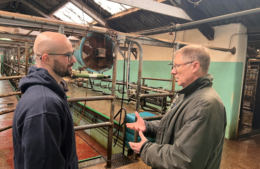 David Morris MP with Ed Towers at Brades Farm 