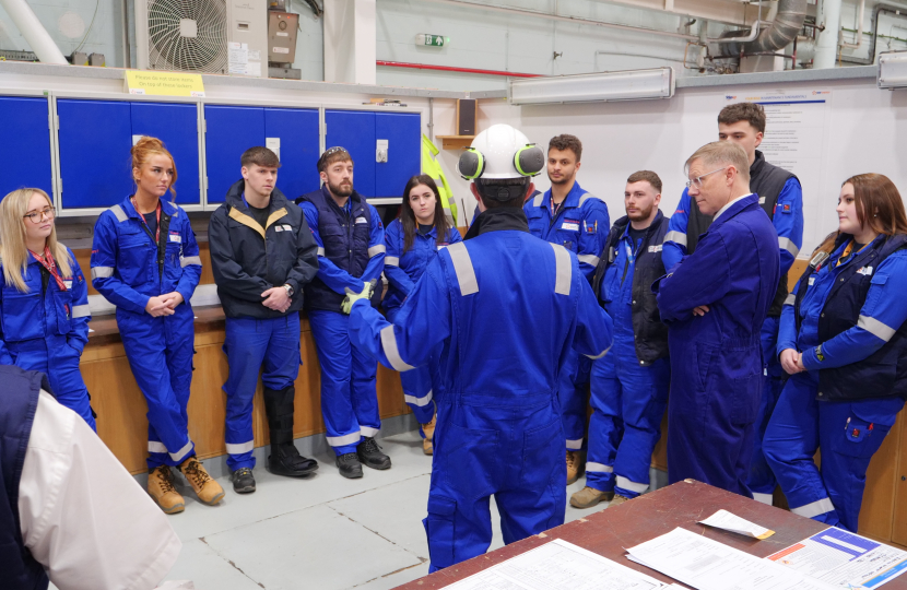 David Morris MP and Andrew Bowie MP meeting Apprentices 