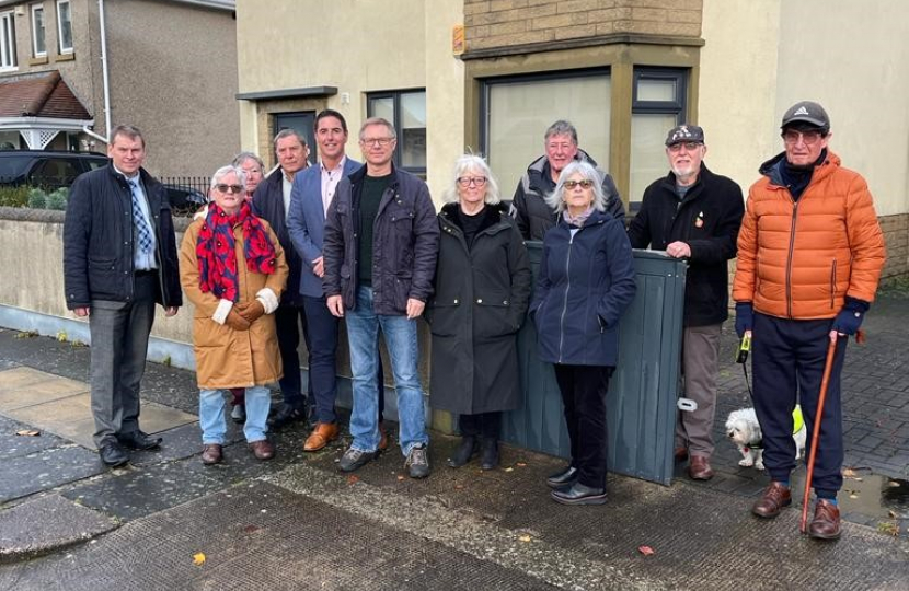 David Morris MP with residents of St Christopher's Way