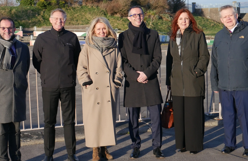 Jonathan Noad (Lancaster City Council), David Morris MP, Esther McVey MP, Aidy Riggott( Cabinet Member for Regeneration Lancashire County Council), Sarah Kemp (Lancaster University) and Blair Parkin (Eden Project Chief Experience Development Officer)