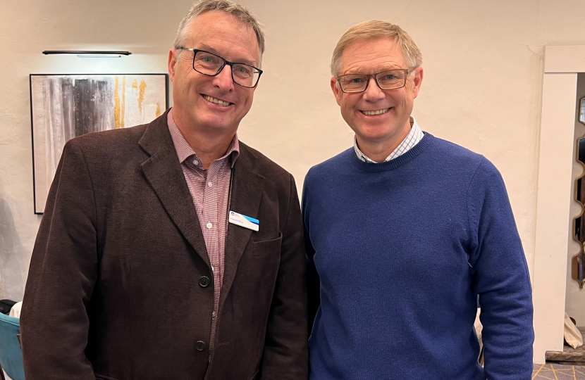 Richard Parry of the Canal Trust with David Morris MP 