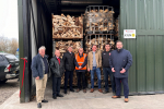 David Morris MP and Stephen Talbot Opening Logs Direct's Kiln in Halton with Members of the local parish Councils in Halton and Kellet 