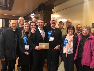 David Morris MP and his team at the General Election Count 