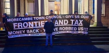 Morecambe Town Council protest with David Morris MP 